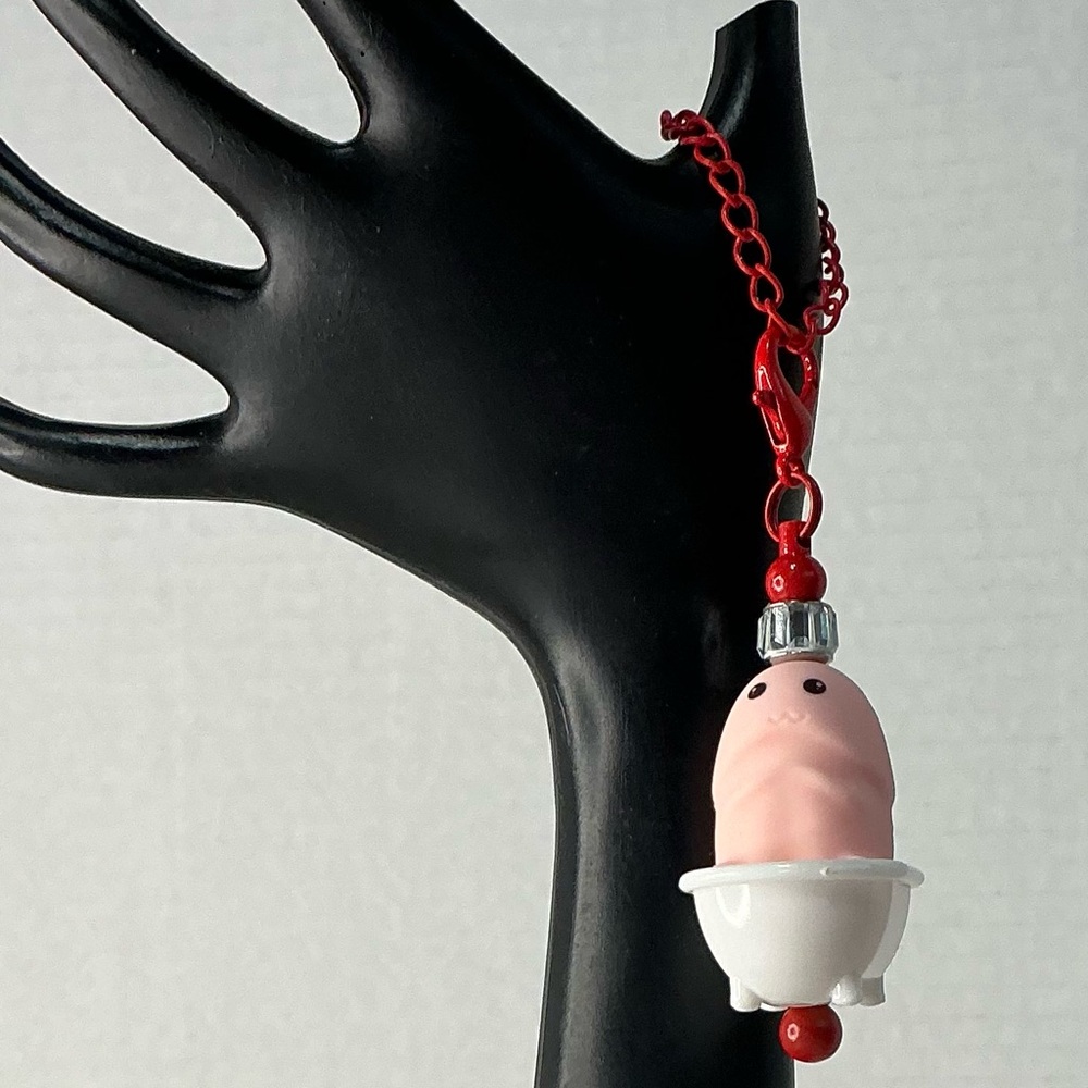 Cute Charming Pink Richard in a tub tumbler or purse charm